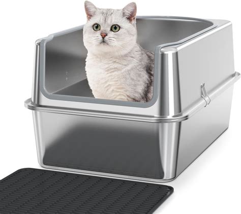 stainless steel large box|xxl stainless steel litter box.